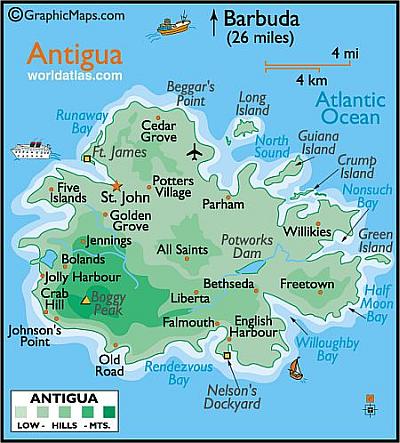 Antigua Map - Plan Your Caribbean Island Vacation! ISatellite Map