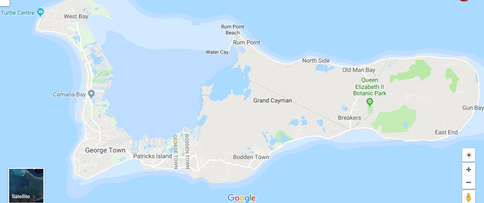 Grand Cayman Port Shopping Map